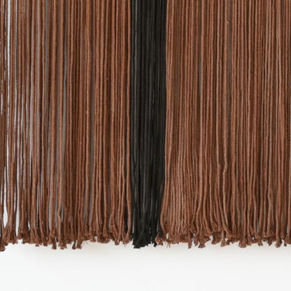 Macrame Wall Hanging Large Dip Dyed Brown Boho Fiber Art Decor 57"W*35"L - color: Brown