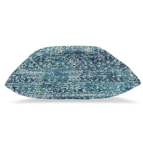 Teal Carpet Pattern Boho Pillow Covers 16x16 Set of 2 - color: Teal, size: 16" x 16" (Pack of 2)