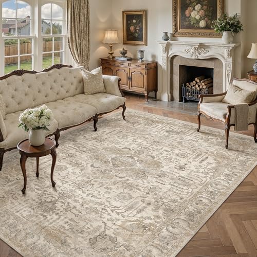 HUGEAR 8x10 Beige Vintage Distressed Washable Area Rug for Living Room - color: C| Beige, size: 8' x 10' (Rectangular)