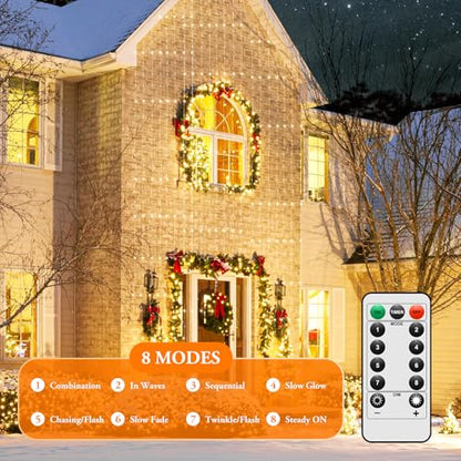 2 Pack 33FT 100 LED Fairy Lights Battery Operated with Timer & Remote