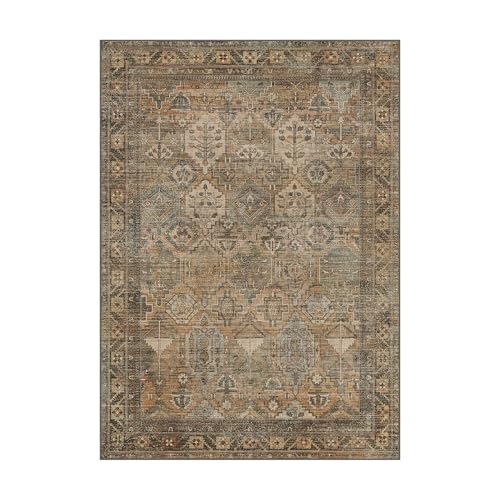 5x7 Area Rug Washable Rug for Living Room Bedroom Non Slip Carpet Taupe - color: Area Warm Taupe, size: 5' x 7' (Rectangular)