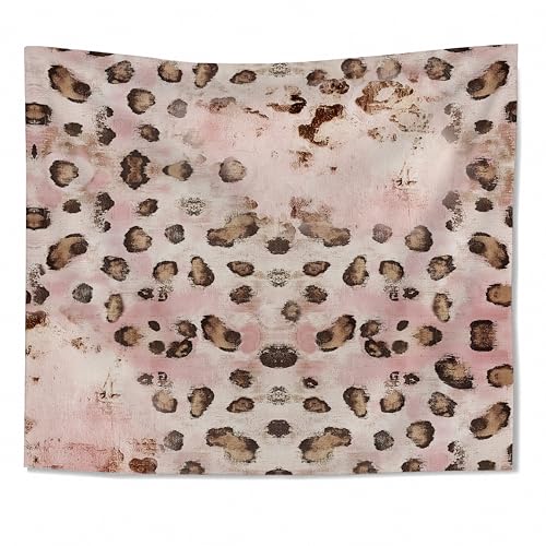 WDSFHYJK Trendy Retro Pink Leopard Print Tapestry Wall Hanging, Funky Coquette Cheetah Print Wall Tapestry Backdrop for Girls Bedroom Dorm Apartment Home Decor, 50x60 Inch - color: Many colors-Retro Pink Leopard