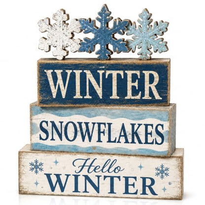 Christmas Decorations Indoor, 4pcs Christmas Winter Snowflakes Home Decor - style: Snowflakes