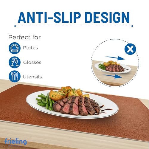 Frieling Davanti By Frieling Everyday Rectangular Placemat - Novo Cuero Brown, Set of 6 - color: Novo Cuero Brown