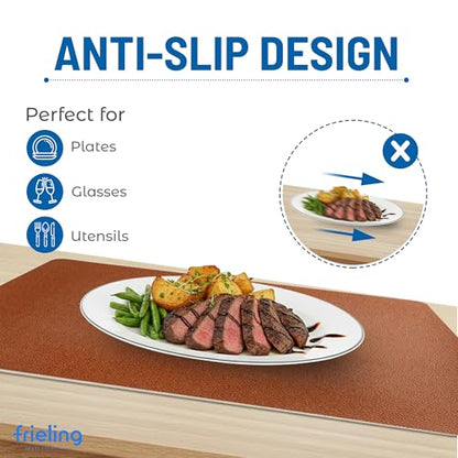 Frieling Davanti By Frieling Everyday Rectangular Placemat - Novo Cuero Brown, Set of 6 - color: Novo Cuero Brown