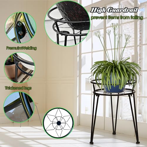 3Pack Metal Plant Stands Outdoor Indoor, Iron Flower Pot Stands