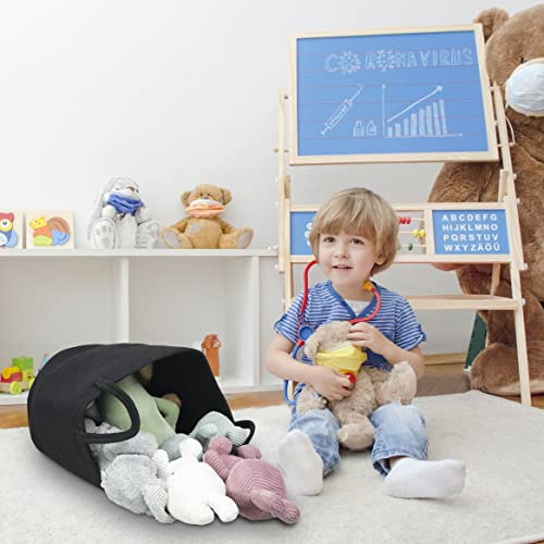 XUANGUO Black Cotton Rope Laundry Basket Hamper for Clothes Large - color: black, size: Regular