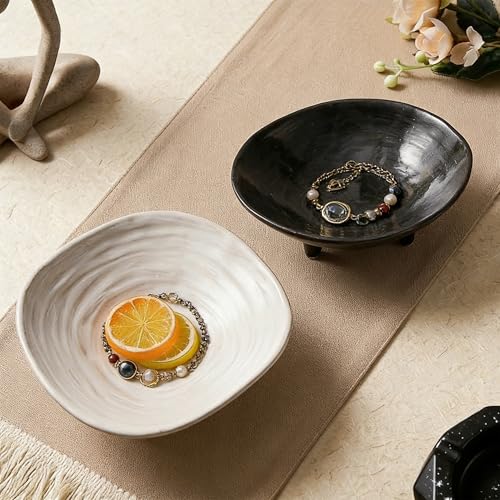 Small Decorative Bowl, 6" Ceramic Key Bowl for Entryway Table - size: 6-Inch