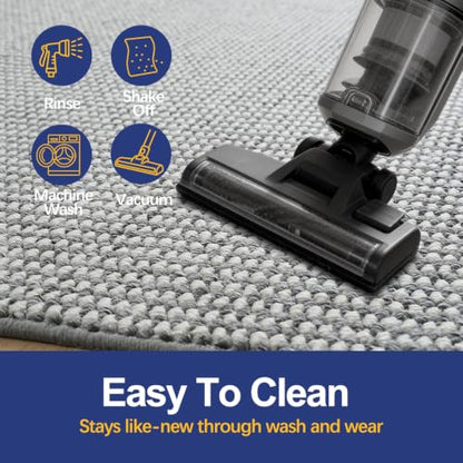 Faux Jute Rug Runner 2'x8', Washable & Non-Slip, Grey & White - color: Grey & White, size: 2' x 8' (Rectangular)