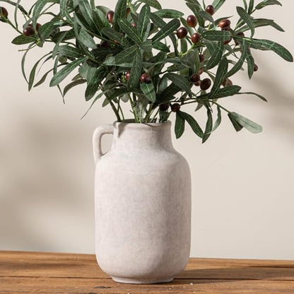 Vanselia Ceramic Flower Vase Home Table Decor Living Room Farmhouse 9.7 in - color: 9.7" Rustic