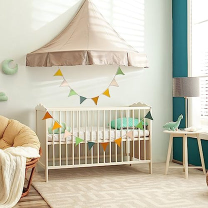 Oudain 2 Pcs Pennant Banner Flags Nursery Garland Triangle, Retro Forest - color: Retro Forest Color