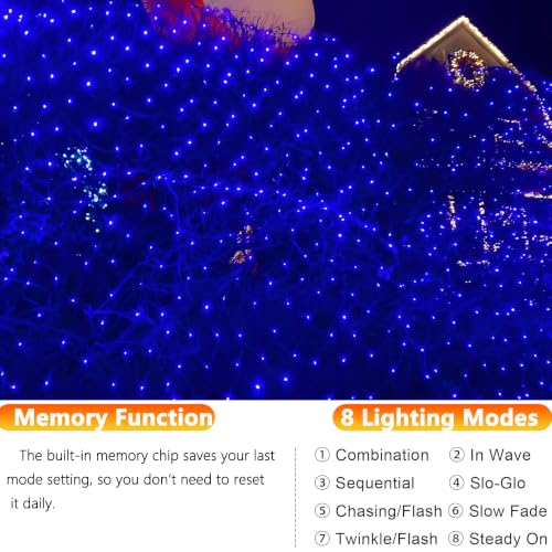 Joomer Solar Fairy Lights, 2-Pack Total 80FT 240LED String Lights, Blue - color: Blue, size: 2*120LED