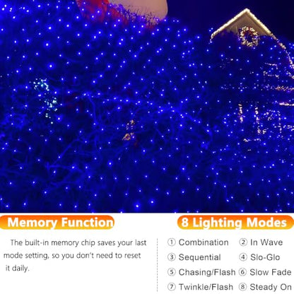 Joomer Solar Fairy Lights, 2-Pack Total 80FT 240LED String Lights, Blue - color: Blue, size: 2*120LED
