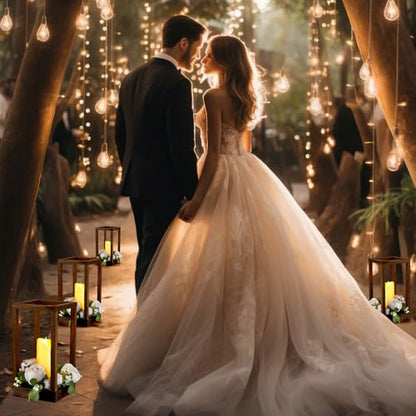 30 Pcs Wedding Lantern Centerpiece with Candle Holders, White Flower - color: White Flower