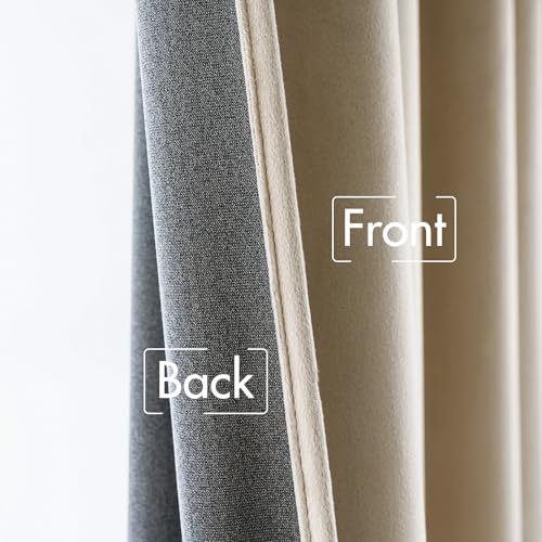 MIULEE Velvet Curtains 52x84 inches 2 Panels Beige Blackout Curtains - color: Beige, size: 52"W x 84"L (Pack of 2)
