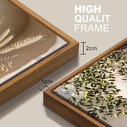 3 Pcs Framed Wabi Sabi Wall Art Neutral Earth Tone Canvas Prints 16x24 inch - color: Neutral Earth Tone, size: 16"x24"x3Pcs