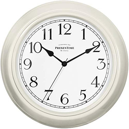 Presentime Chic Home Collection 10" Molly Clock - color: Cream White