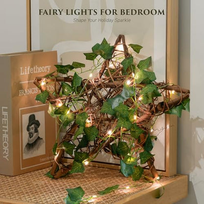 Vine Fairy Lights, 33FT 100 LED Vines String Lights, 8 Modes, 1 Pack - color: IVY, size: 33 ft-100 LED-1 pack