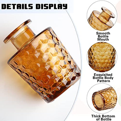 Bud Vases Set of 30 in Bulk Amber Glass Bud Vase