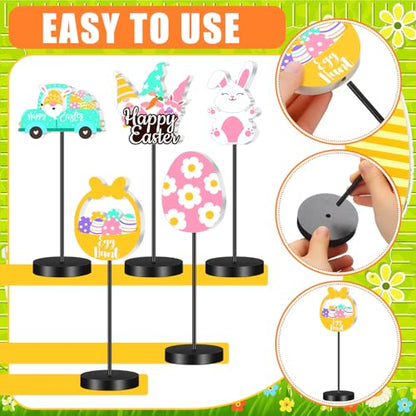 DoubleFill 6 Pcs Easter Decoration for Home Table Centerpieces - style: Easter