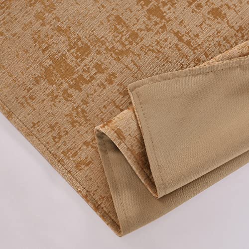 AMBERIS Bed Runner Gold, Chenille Soft No Fading Modern Bed Scarf (Pillowcases Sold Separately) - color: Gold, size: 5'11" x 1'8" (for 1.2m Bed)