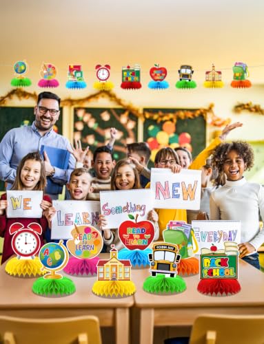 Back to School Table Decorations, 9 Pcs Welcome Back to School centerpieces - style: Back to School