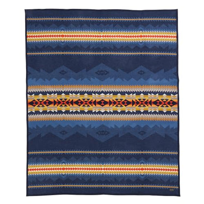 Pendleton Jacquard Unnapped Twin Blanket, 64 x 80 in, Heirloom Virgin Wool - color: Cascadia, size: Twin (64" x 80")