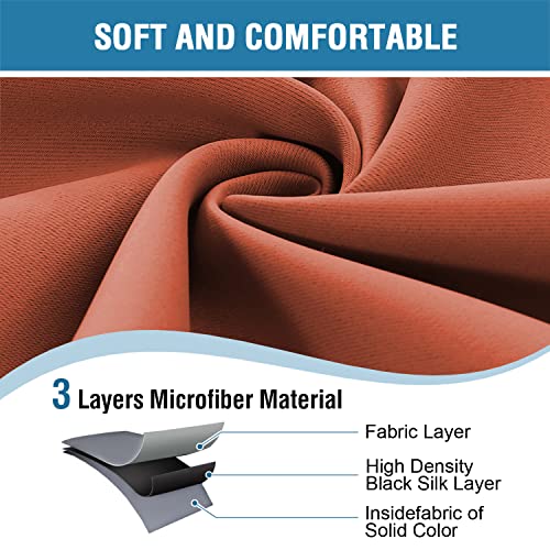 H.VERSAILTEX Doorway Curtain Blackout Closet Door Curtain Room Divider Window Treatment Curtain for Bedroom Thermal Insulated Privacy Drape Soundproof Grommet, 42 x 80 inches, 1 Panel, Orange - color: Orange, size: 42"W x 80"L (Pack of 1)