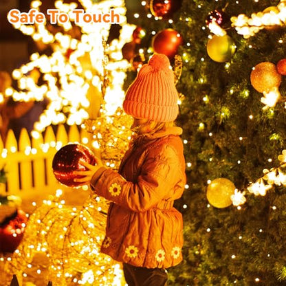 LitHome Color Changing Christmas String Lights Connectable, 66Ft 200 LED - color: Green Wire, size: 200LED / 66FT
