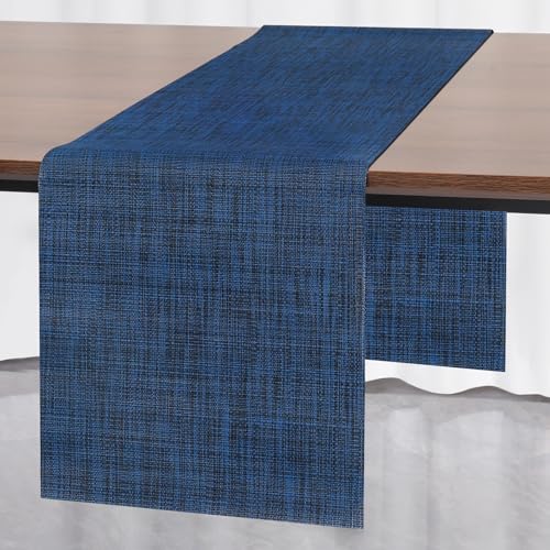 Myir JUN Dark Blue Table Runner Home Decor Dining Table Runners - color: Dark Blue, size: 12 X 72 Inch