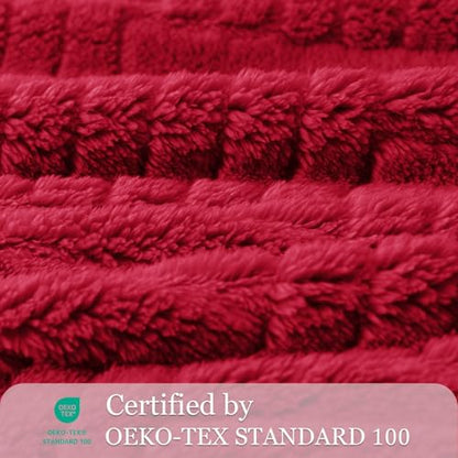 Whale Flotilla Lightweight Fleece Throw Blanket for Couch, Red - color: Red, size: Throw(50x60 Inch)