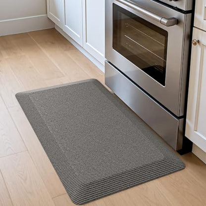 DEXI Anti Fatigue Kitchen Mat Cushioned,20x32 Waterproof Runner Rug,Grey - color: Grey, size: 32"L x 20"W x 0.9"Th