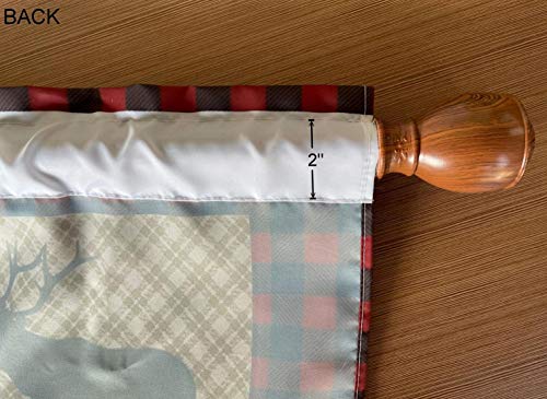 Lodge Rustic Buffalo Check Plaid Northwoods Valance 58 x 18 Inches - color: Buffalo Check, size: 58"W x 18"L (Pack of 1)