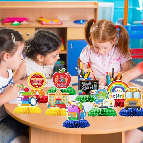 9PCS Back to School Table Centerpieces, First Day of School Table Decor - style: Back to School