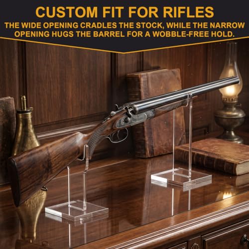 Acrylic Fake Gun Display Stands - size: 6 Inch 8 Inch, style: Wide Top U Top
