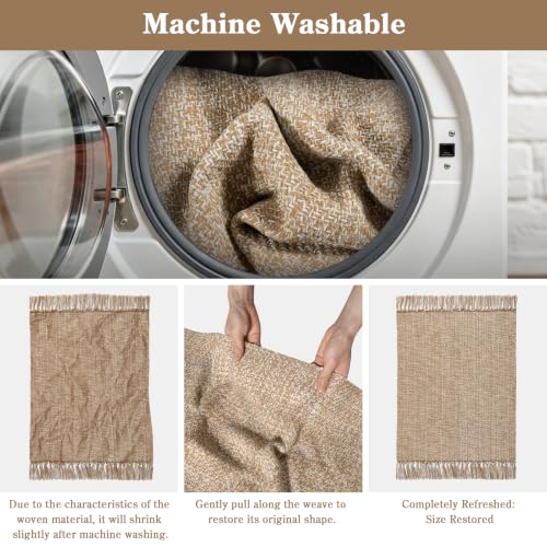 Collive Bathroom Runner Rug, 2' x 5' Modern Farmhouse Kitchen Rugs - color: Tan/Cream, size: 2' x 5' (Rectangular)