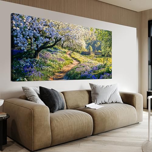 Flower Tree Landscape Wall Art Print Green Wall Art For Living Room 20"x40" - color: XY-P, size: 40"L x 20"W