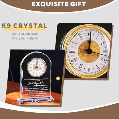 Meaningful Retirement Crystal Clock Gifts for Women Men, Best Boss Ever Happy Retirement Clock Plaque Gifts Going Away Gift Leaving Gifts Congratulations Retired Gifts Farewell Presents Ideas - color: Best Boss Ever