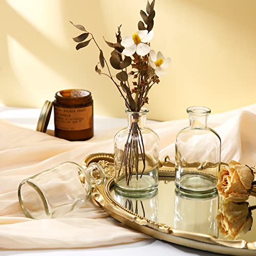 Lallisa 30 Pcs 4 Inches Small Glass Bud Vases Bulk Mini, Clear - size: 4 Inches