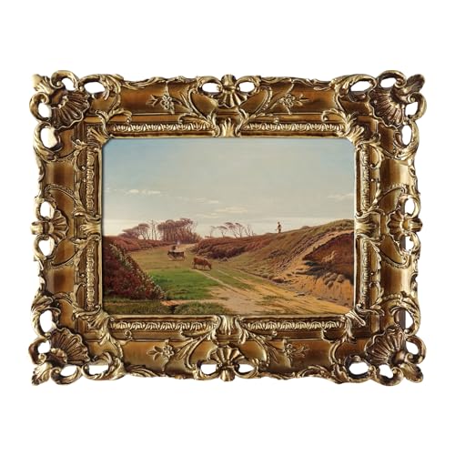 FOLKOR Framed Wall Art for Home Office Decor, Spring Landscape Canvas Prints for Kitchen Bedroom Decoration, Farmhouse Artwork for Nursery Room Guest Room, 5x7 - color: Country Lane, size: 5x7"