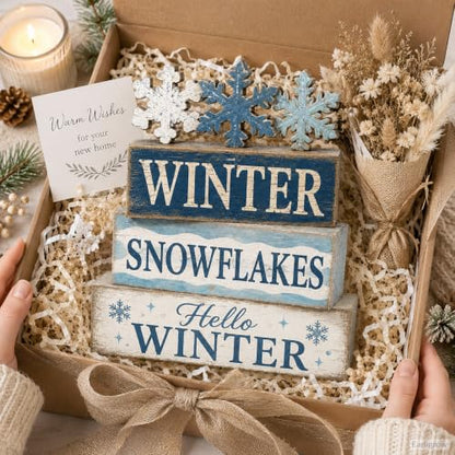 Christmas Decorations Indoor, 4pcs Christmas Winter Snowflakes Home Decor - style: Snowflakes