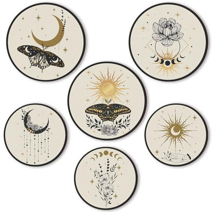 Barydat 6 Pcs Boho Wooden Plant Wall Art Decor,Butterfly,8 Inch, 10 Inch - color: Butterfly