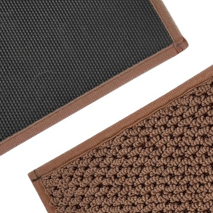 Bulijojo Dirt Trapper Door Mat, 20"x32" Non Slip Entrance Mat Brown - color: Brown, size: 1'8" x 2'8" (Rectangular)