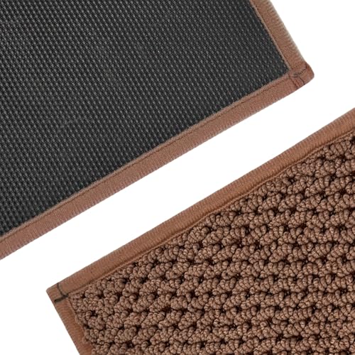 Bulijojo Love Door Mat 32x48 Inch, Non Slip Rubber Backing Entrance Mat,Dirt Resistant and Absorbent Welcome Mats,Low-Profile Floor Mats for Entryway Brown - color: Brown, size: 2'8" x 4' (Rectangular)