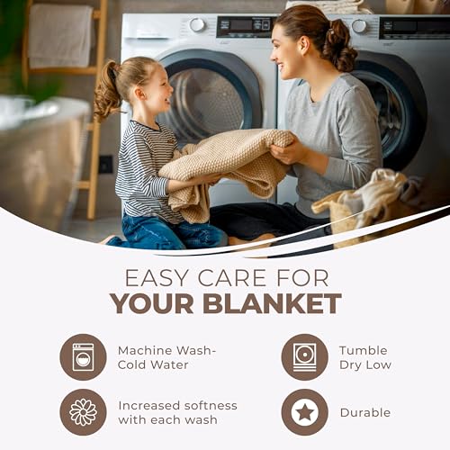 Superior Cotton Blanket, Lightweight, Breathable Bedding, Throw, Chocolate - color: Chocolate, size: Throw