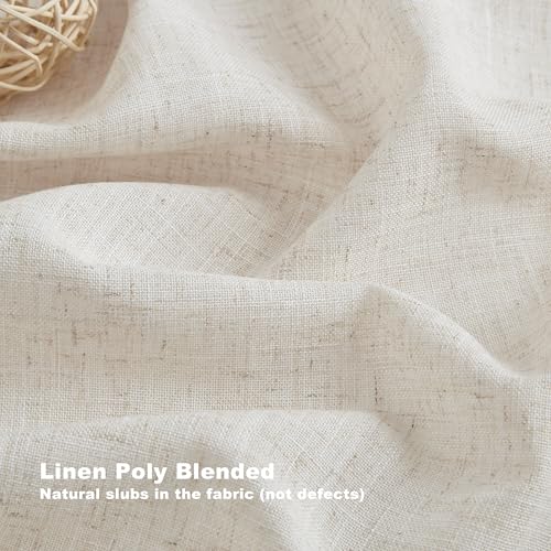 Vision Home Natural Linen Pinch Pleated Tier Curtains 24 inch - color: Natural/Pinch, size: 25"W x 24"L (Pack of 2)