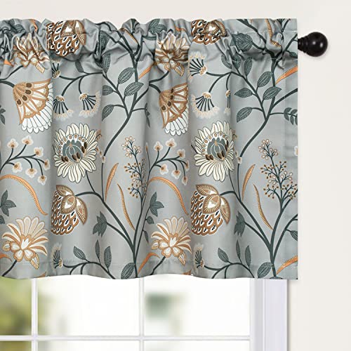 Leeva Linen Textured Kitchen Valances for Windows, 52 x 18, 1 Panel - color: *M11, size: 52"W x 18"L (Pack of 1)