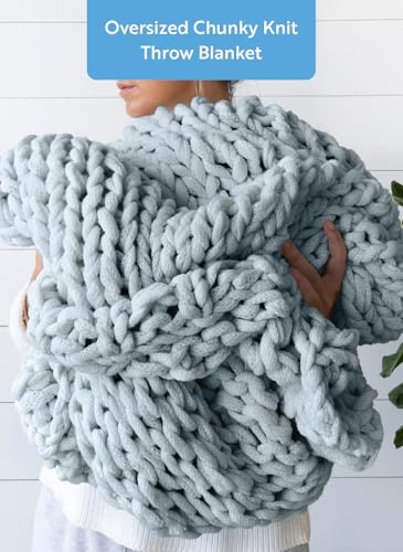 Linen Market Beddings Oversized Chunky Knit Throw Blanket-100% Ultra-Soft Acrylic Hypoallergenic - 47'' x 59'' Cozy Home Accent for Snuggling, Lounging, and Stylish Décor (Light Blue) - color: Light Blue