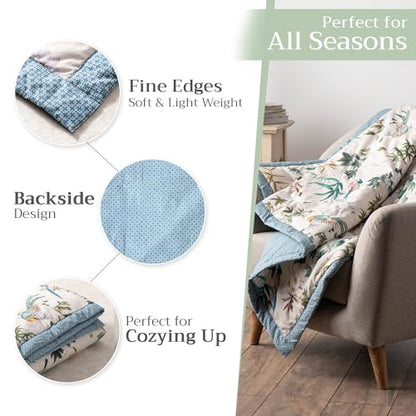 Maison d' Hermine Throw Blanket for Couch Lightweight Soft (50''X60'') - color: 002 - Hokuzai - Grey, size: 50"x60"