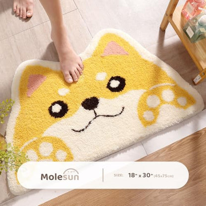 Molesun Dog Bath Mat 18x30, Soft Absorbent Microfiber Bath Rugs - color: Dog